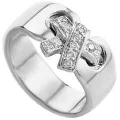 Anello Hermès con fiocco in oro e diamanti