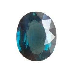 Fine 2.04 Carat Green Blue ‘Teal’ Australian Sapphire Oval Cut Gem
