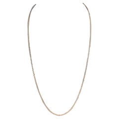 7.80 Carat Diamond Long Tennis Necklace in 18K White Gold