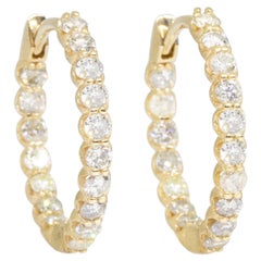 Naomi Champagnerfarbene Diamant-Ohrringe aus Gold 18k