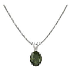 1.53 Carat Berberyn Cer. Oval Cut Alexandrite Pendant in 14K