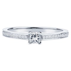Tiffany & Co. Grace Diamond Ring, 0.17ct Princess Cut w 0.19ctw Round Accents