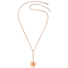 Selda Jewellery Collier de pierres de naissance saphir et or rose 14 carats, septembre