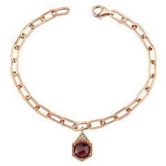 Garnet Birthstone Bracelet in 14K Rose Gold, January by Selda Jewellery