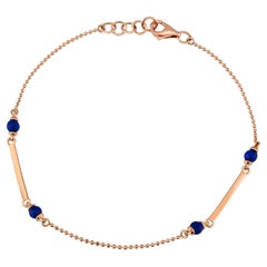 Hermia Lapis Bracelet in 14K Rose Gold by Selda Jewellery