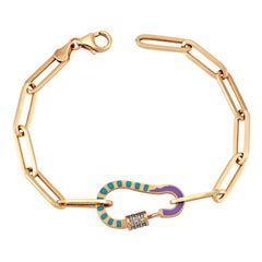 Used Lock Bracelet in 14K Rose Gold by Selda Jewellery
