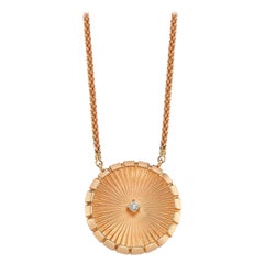 Selda Jewellery Collier Kashchei médaillon moyen en or rose 14 carats