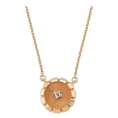 Kashchei Medallion Small Necklace in 14K Rose Gold by Selda Jewellery