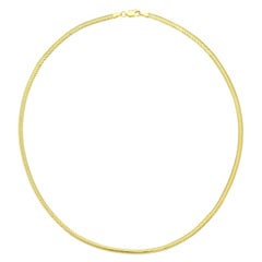 Snake Chain Necklace in 14k Yellow Gold by Selda Jewellery