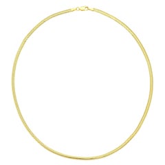 Collar de cadena de serpiente de oro amarillo de 14k de Selda Jewellery