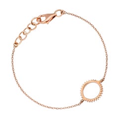Catch You Circle Bracelet Simple in 14K Rose Gold by Selda Jewellery
