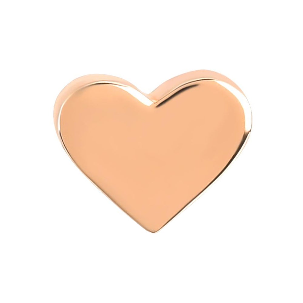 Heart Stud Earring Small 'Single' in 14k Rose Gold by Selda Jewellery