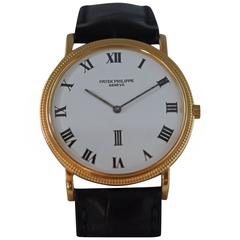 Patek Philippe Yellow Gold Clous de Paris Calatrava Wristwatch