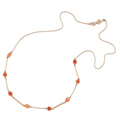 Selda Jewellery Collier court Cora en or rose 14 carats