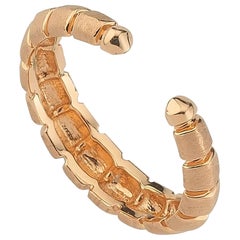 Dragon Tail Plain Open Ring in Rose Gold