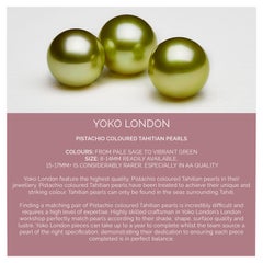 Yoko London Boucles d'oreilles en perles de Pistachio pour oreilles non percées