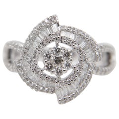 Bague en or 18 carats avec diamants de 0,90 carat