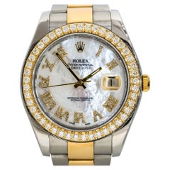 Rolex 116333 Datejust II Two Tone Mother of Pearl Diamond Watch