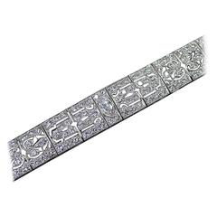 Edwardian Diamond Platinum Bracelet