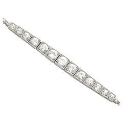 Antique 5.13 Carat Diamond White Gold Bracelet Circa 1910