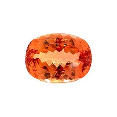 33.95 Carat Imperial Topaz Cushion, Unset Loose Gemstone, GIA Certified