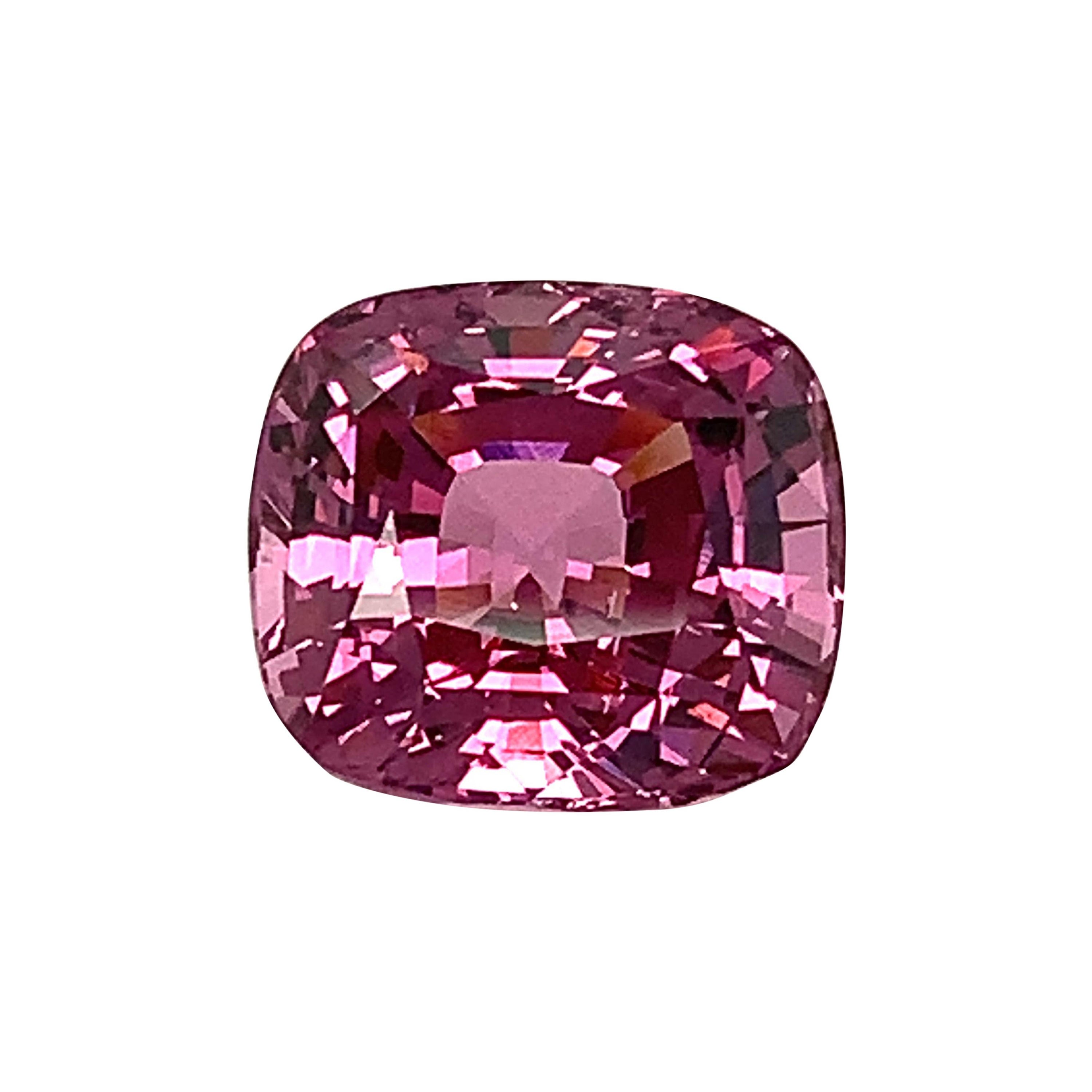 Spinelle rose pourpre non chauffée de 10,21 carats, pierre précieuse en vrac, certifiée par le GIA ...A
