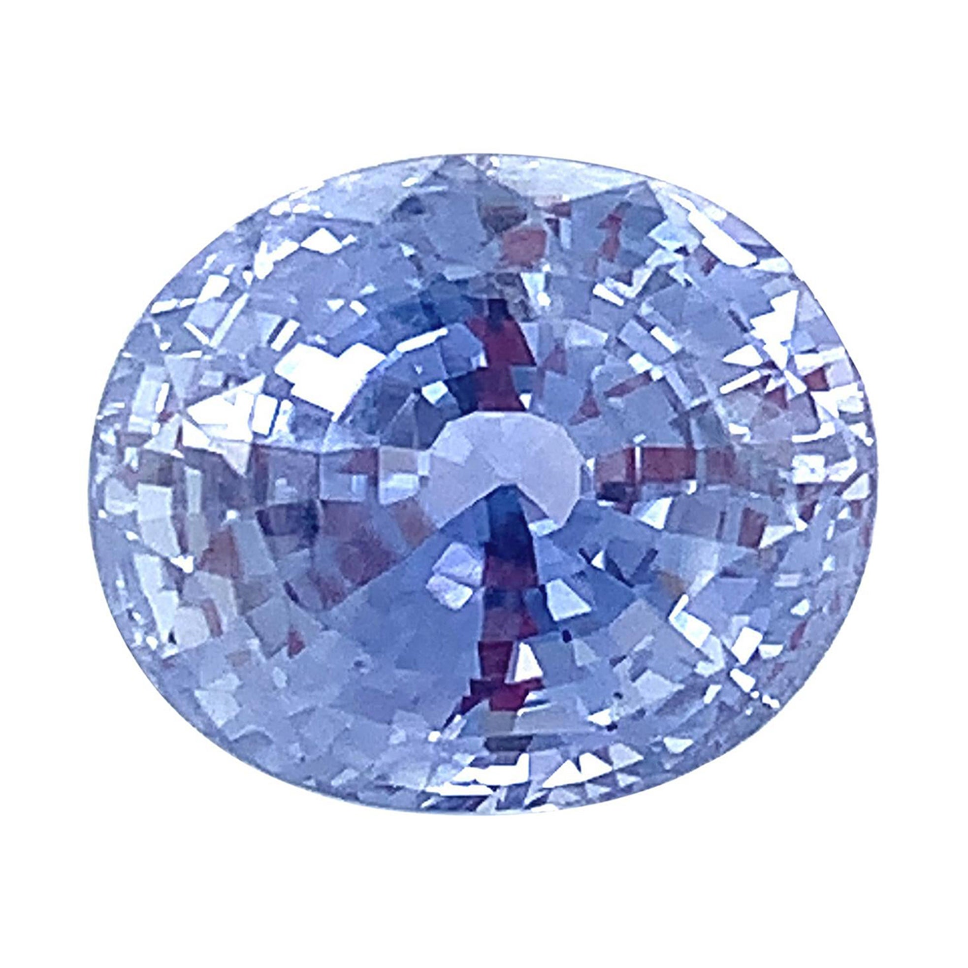 Saphir bleu violet de Ceylan non chauffé de 17,13 carats, pierre précieuse non certifiée GIA en vente