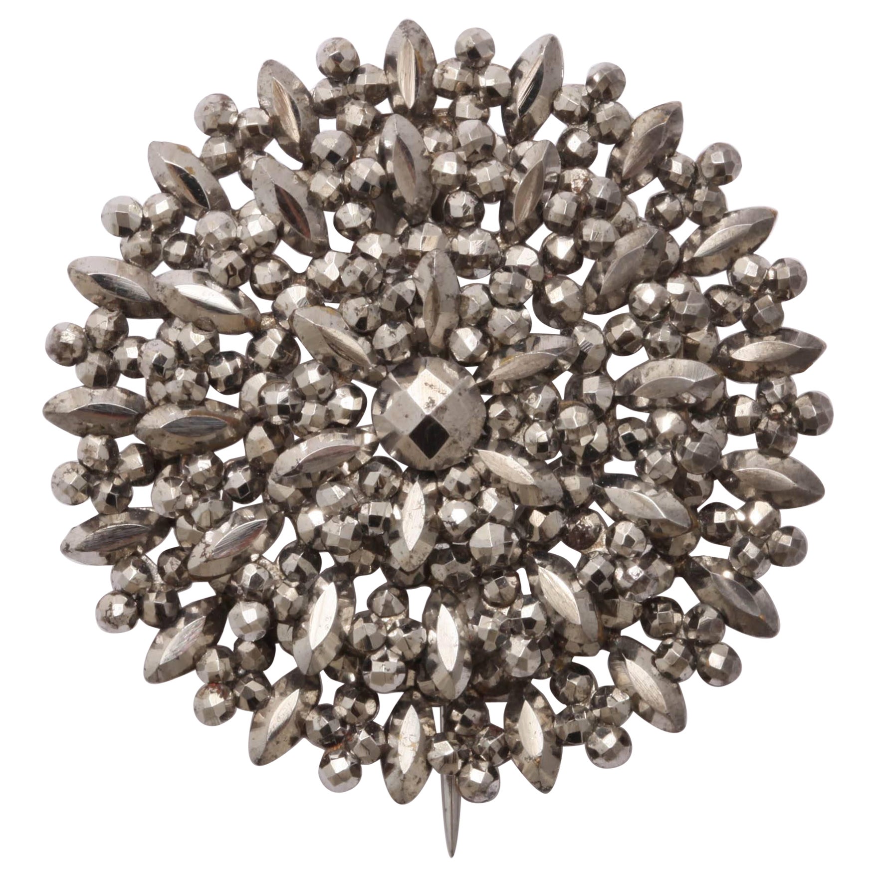 Georgian Cut Steel Brooch