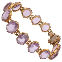 Amethyst Gold on Silver Bracelet c.1860