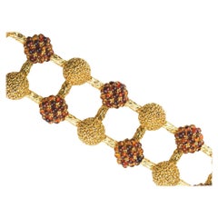 Pomellato 18k Gold and Cabochon Citrine Ball Bracelet