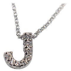 Roberto Coin Diamond Love Letter "J" Necklace