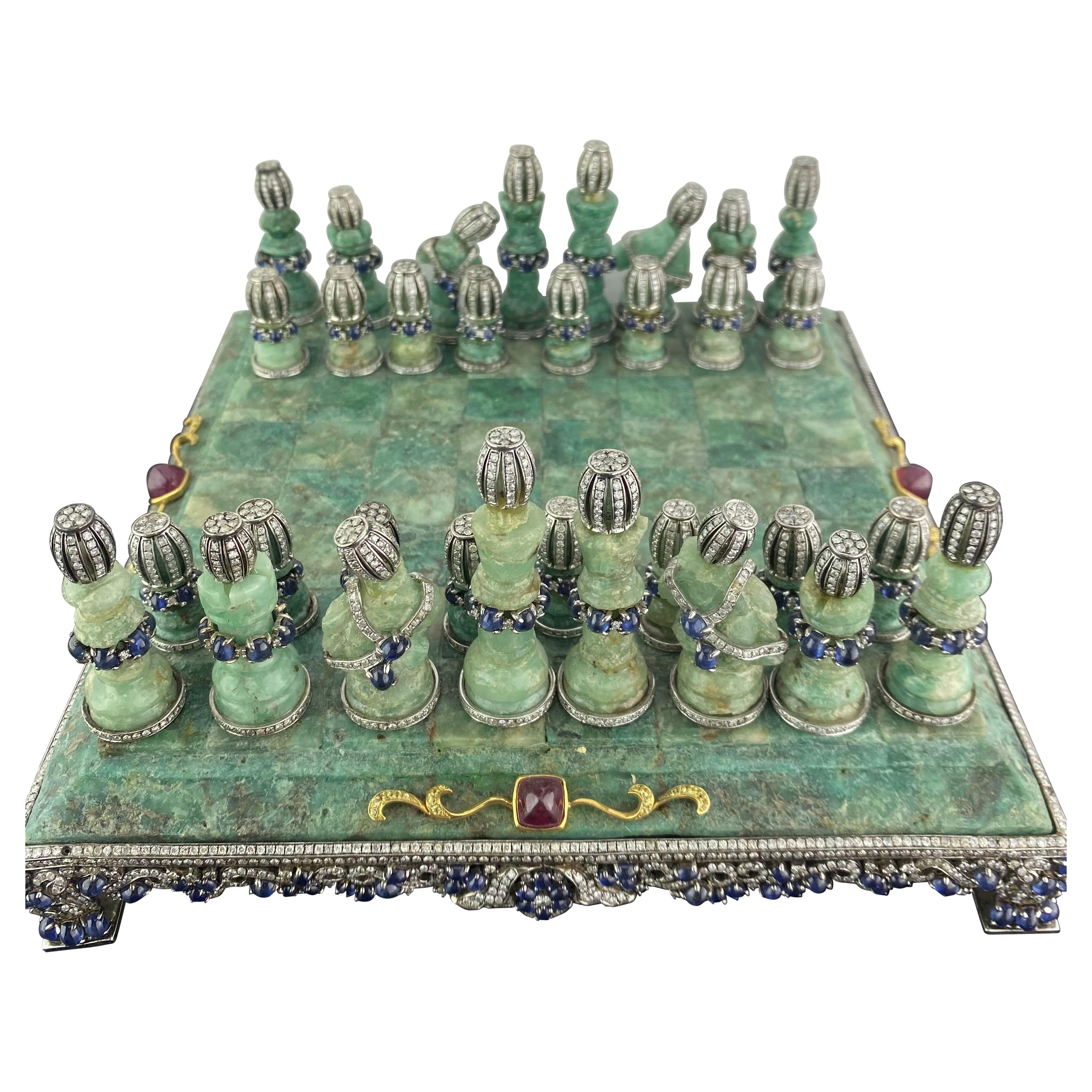 Colombian Emerald and Gemstones Chess