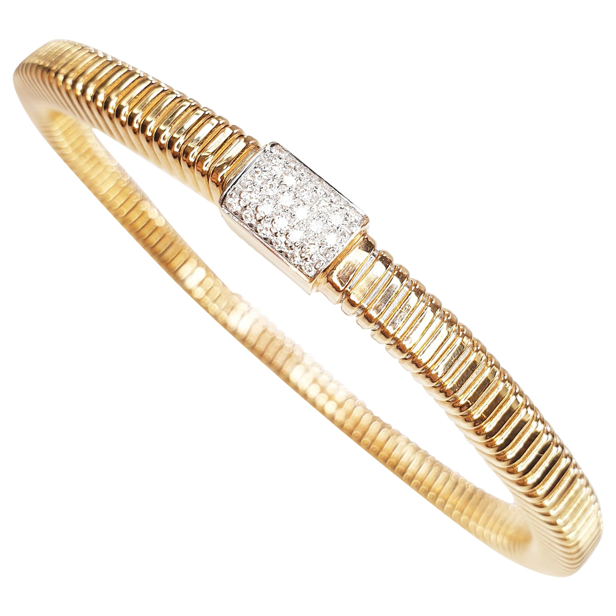 Antora Tubogas Bracelet en or 18 carats et diamants avec diamants en vente