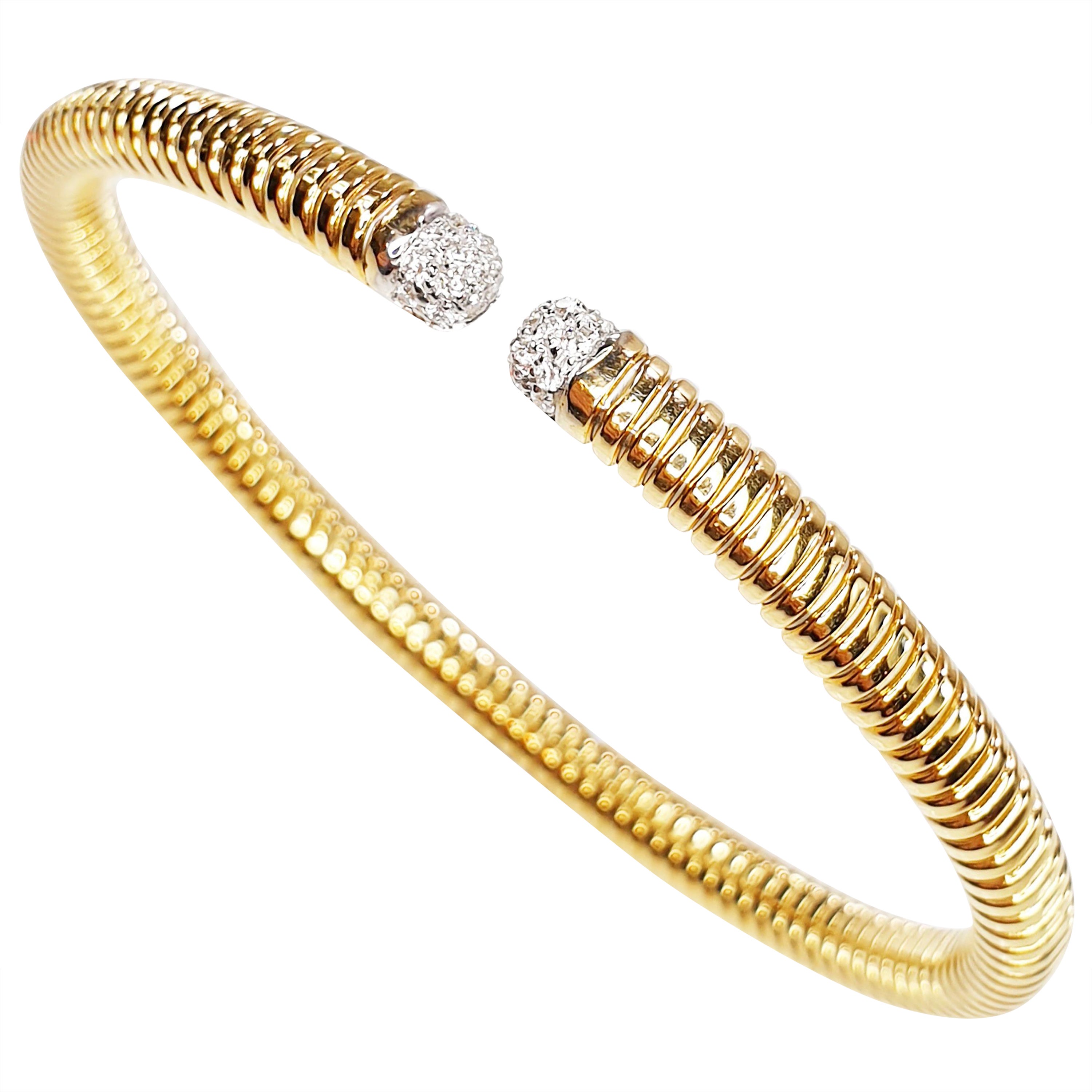 Antora Tubogas Bracelet en or rose 18 carats et diamants  en vente