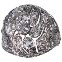 Antique 1930s Diamond Platinum period ring