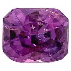 Saphir violet octogonal non chauffé de 2,14 carats, pierre précieuse non sertie, certifiée GIA