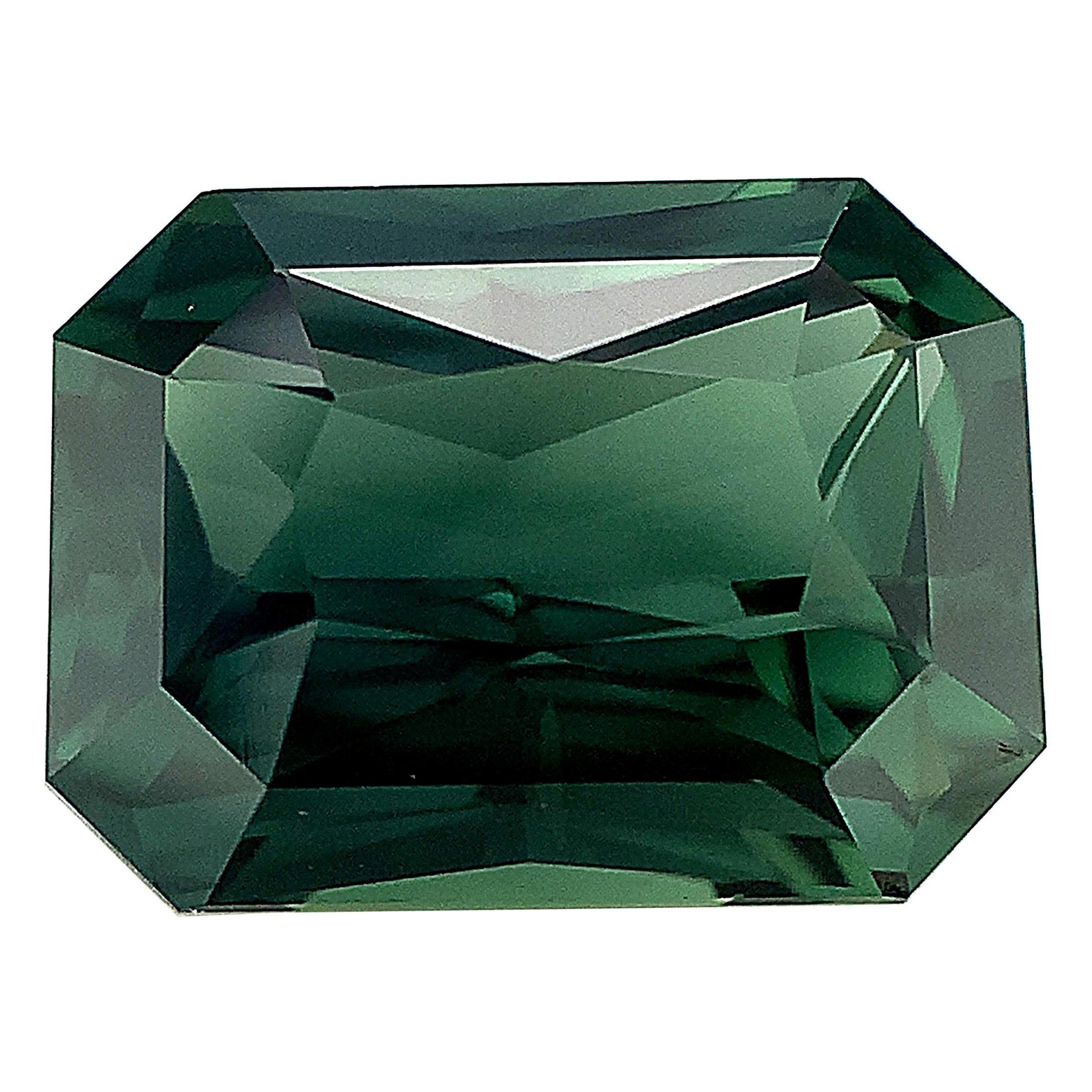 Unheated 8.63 Carat Blue Green Sapphire, Loose Gemstone, GIA Certified  For Sale
