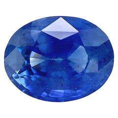2.19 Carat Cornflower Blue Sapphire Oval, Unset Loose Gemstone, GIA Certified