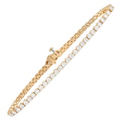 LB Exclusive 18K Yellow Gold 6.10 ct Diamond Tennis Bracelet