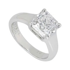 Tiffany & Co. Diamond Platinum Lucida Ring 2.08ct G/VS1 GIA Certified