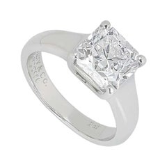 Tiffany & Co. Anello con diamante in platino Lucida 2,08ct G/VS1 Certificato GIA