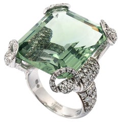 Gucci Chrysoberyl Diamond Horsebit Stirrup Ring