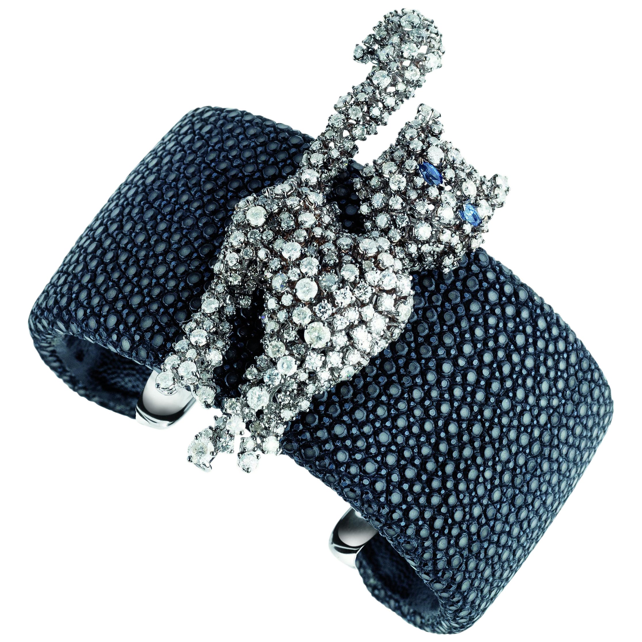 Damiani Diamond Brooch Convertible Pendant / Brooch / Bracelet