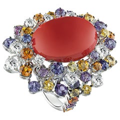 Damiani Corail Sapphire Diamond Ring