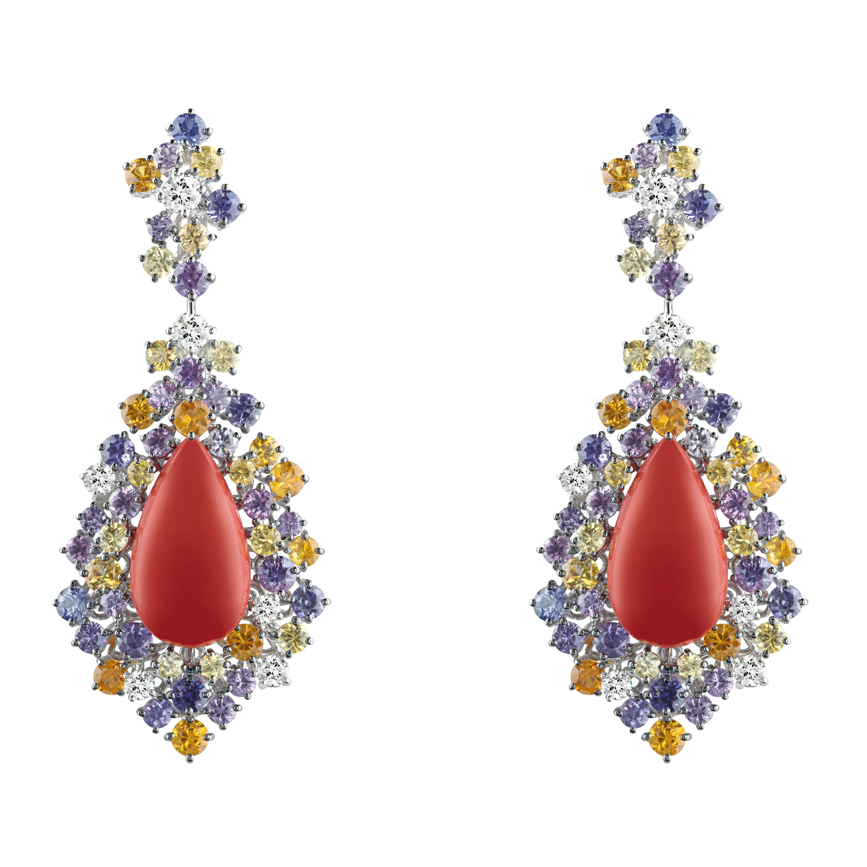 Damiani Corail Sapphire Diamond Earrings 