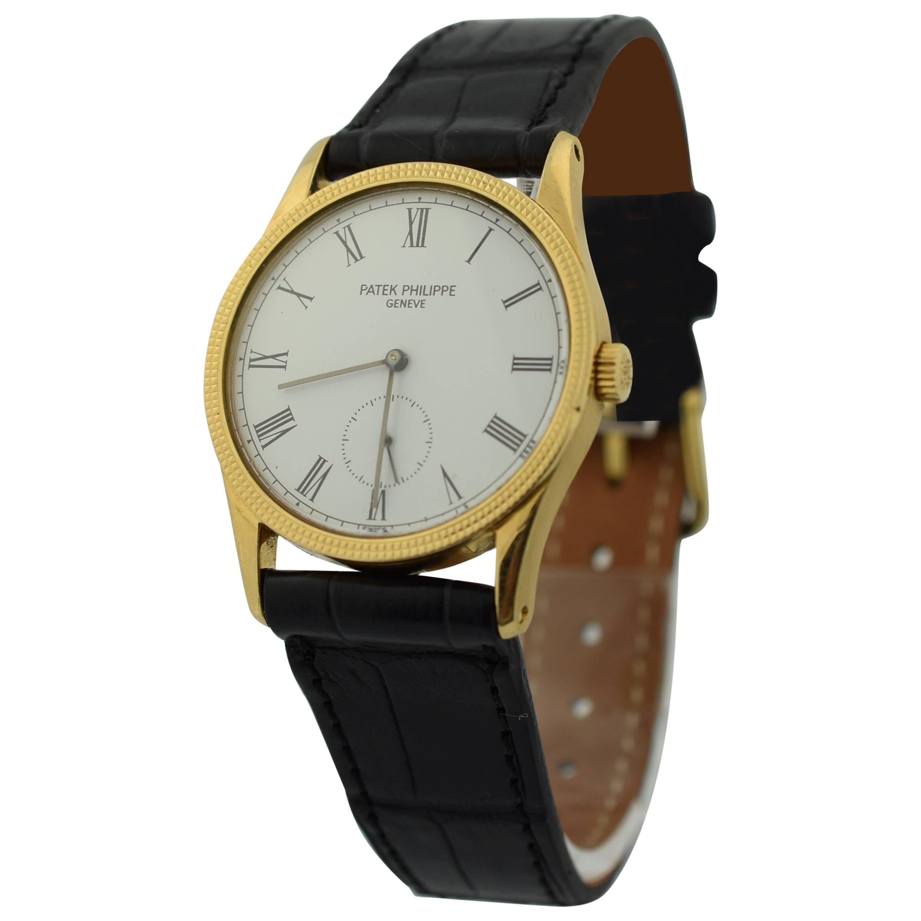 Patek Philippe Yellow gold Calatrava Wristwatch Ref 3796 J 