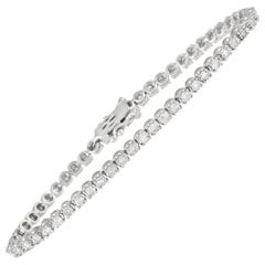LB Exclusive 10k White Gold 1.00 Ct Diamond Tennis Bracelet
