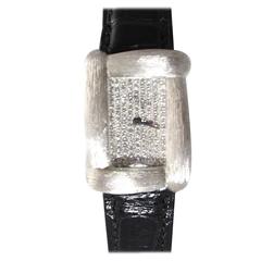 Henry Dunay Lady's White Gold Diamond Quartz Wristwatch