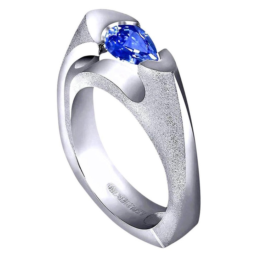 Alex Soldier Tanzanite 18 Karat White Gold Cocktail Ring One of a Kind