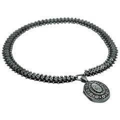 Victorian Silver Locket on "Bookchain" 12